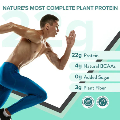 Wellbeing Nutrition Superfood Plant Protein French Vanilla Caramel with KUWA Bottle