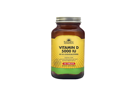 SUNSHINE NUTRITION VITAMIN D 5000 IU 100 TAB