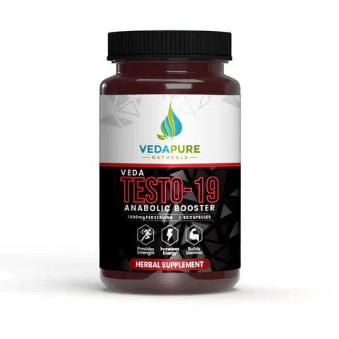 Vedapure naturals L-Arginine Nitric Oxide Booster Supplement + Vedapure Testosterone Booster 60 Caps