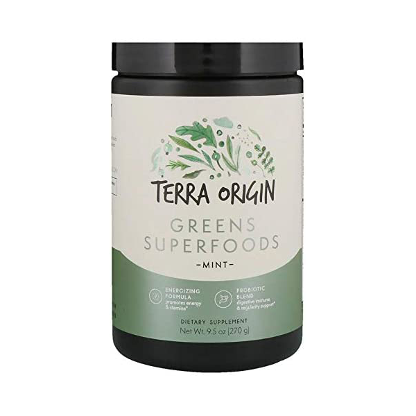 Terra Origin, Greens Superfoods, Mint, 9.5 oz (270 g)