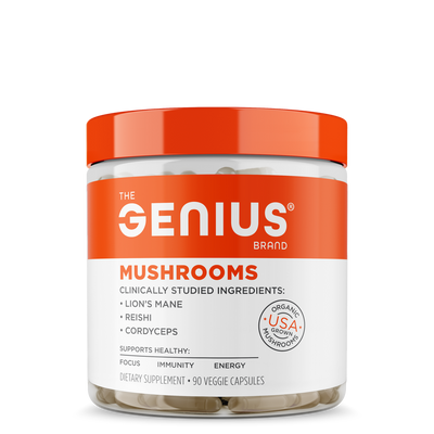 The Genius Brand Mushrooms 30 Servings 90 Capsules