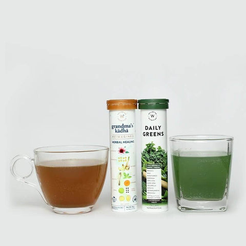 Wellbeing Nutrition Daily Greens + Grandmas Kadha