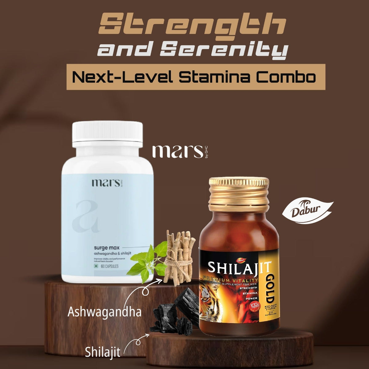 Dabur Shilajit + Mars Surge Max Combo