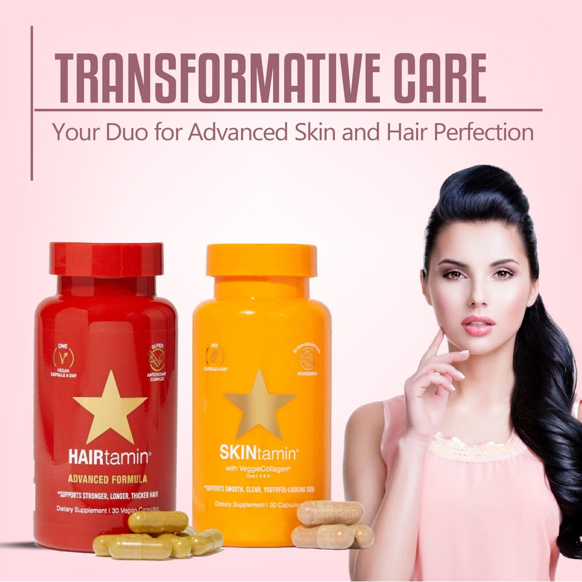 Hairtamin Healthy Hair Growth Advance and HAIRtamin SKINTAMIN Combo