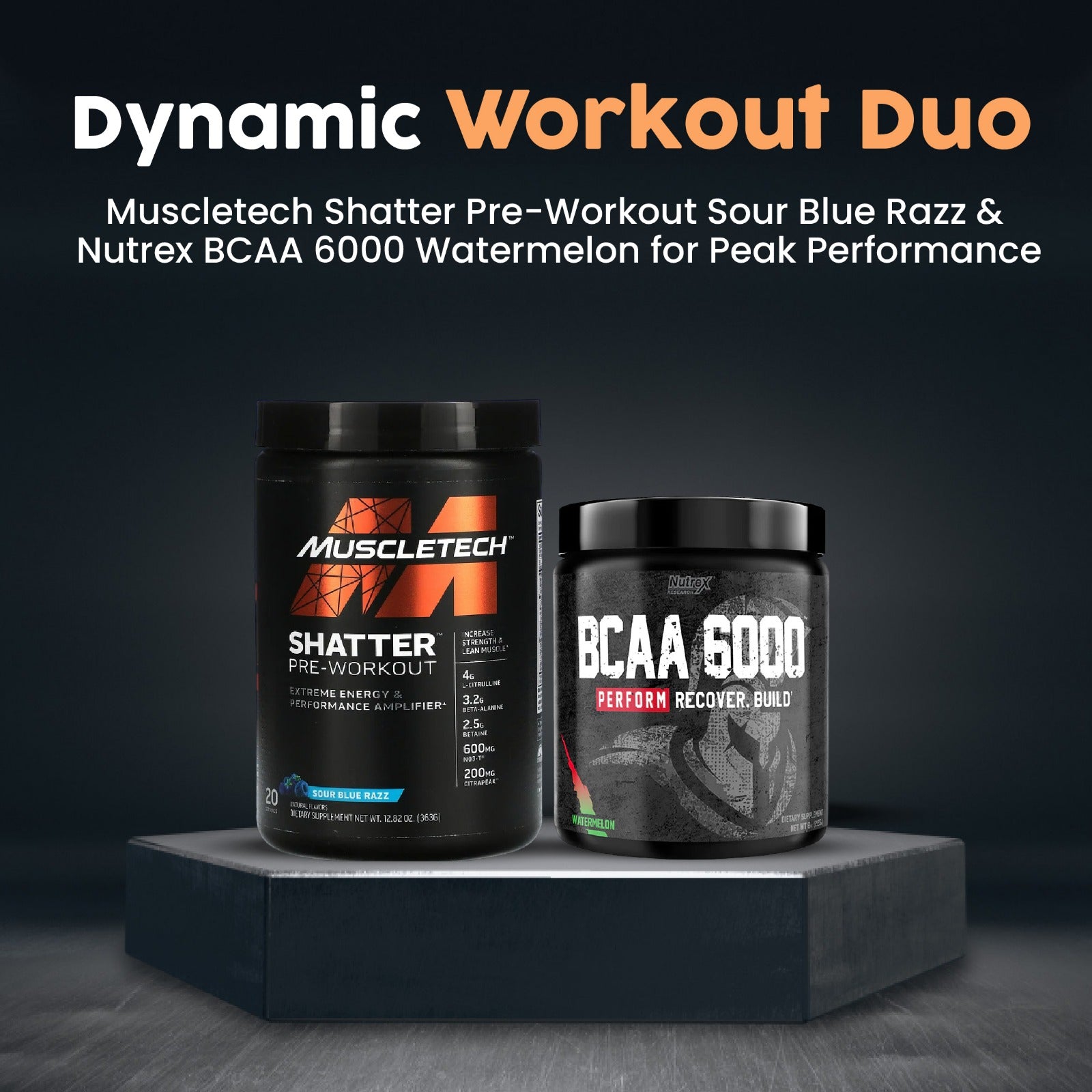 Buy Muscletech Shatter Pre-Workout Sour Blue Razz 363 Gms And Nutrex ...
