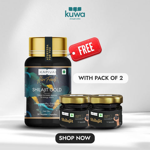 Kapiva 40gm pack of 2 + free shilajit gold 30 capsule