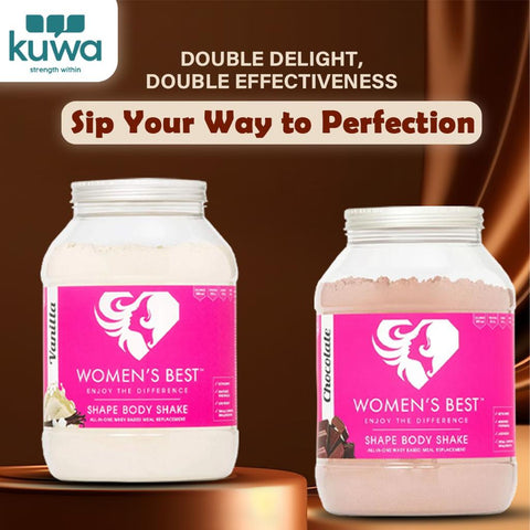 Women's best shape body shake Chocolate 1000g and Women's best shape body shake vanilla 1000g Combo