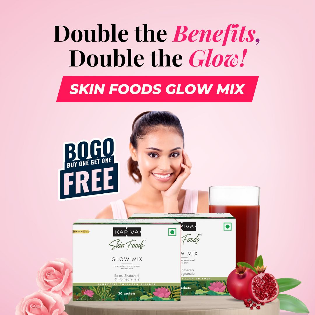 KAPIVA Glow Mix Rose, Shatavari & Pomegranate 30 Sachets Buy 1 Get 1