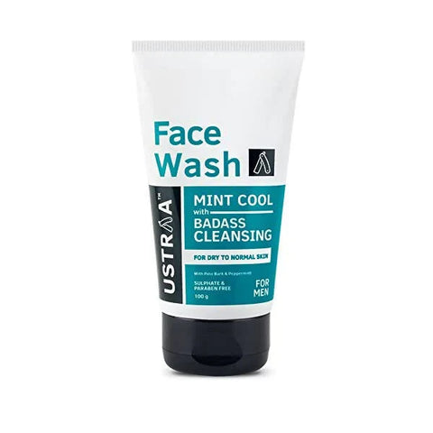 USTRA Face Wash Mint Cool with Badass Cleansing 100g