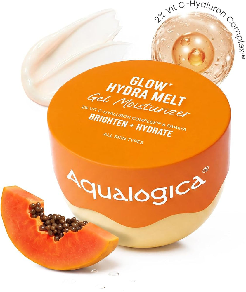 AQUALOGICA Glow+ Hydra Gel Moisturiser - Vitamin C & Papaya - 100g