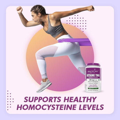 HealthyHey Betaine Trimethylglycine (TMG) - 120 Veg. Capsules