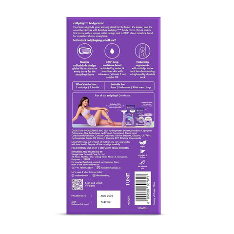 Bombae Rollplay Glow System Women's Razor (White and Purple)