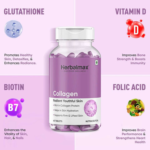 Herbal max Collagen 60 Tablets 800Mg
