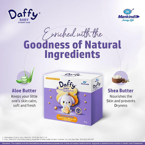 Daffy Baby Soap with Aloe & Shea Butter - Moisturising, 75g