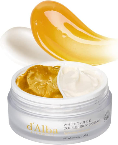 d'Alba Piedmont Italian White Truffle 2-in-1 Double Serum & Cream, Vegan, 50ml