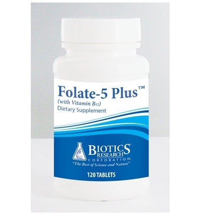 Biotics Research Folate5Plus (with B12) 120Tabs