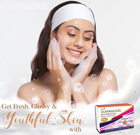 Glutagloss Herbal Soap and Glutagloss Tablet Combo