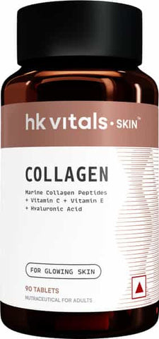 HK Vitals Collagen Tablets (90 Tablets) | 3000Mg | Marine Collagen Peptides | Vitamin C, E, Biotin With Hydrolyzed Peptides