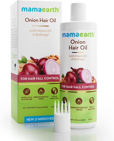 Mamaearth Onion Hair Oil, 250 ml + Mamaearth Onion Hair Serum with Onion & Biotin, 100 ml