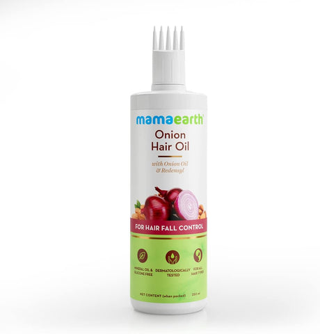 Mamaearth Onion Hair Oil, 250 ml + Mamaearth Onion Hair Serum with Onion & Biotin, 100 ml