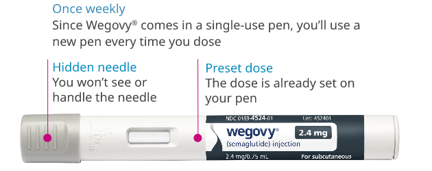 WEGOVY 1MG FLEXTOUCH PRE-FILLED INJECTION PEN + 4 DISPOSABLE NEEDLES