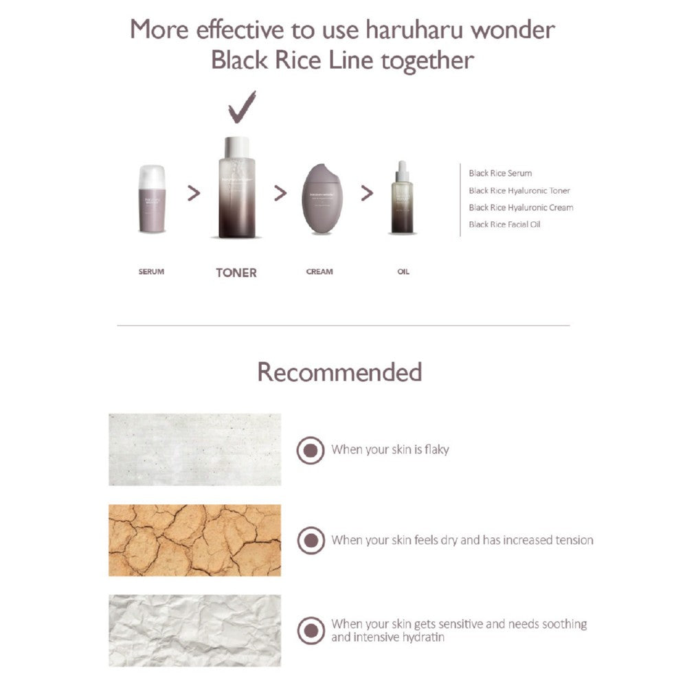 Haruharu wonder Black Rice Hyaluronic Toner Free of Alcohol Fragrance 150ml