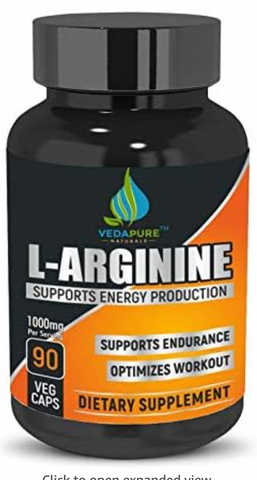 Vedapure naturals L-Arginine Nitric Oxide Booster Supplement + Vedapure Testosterone Booster 60 Caps