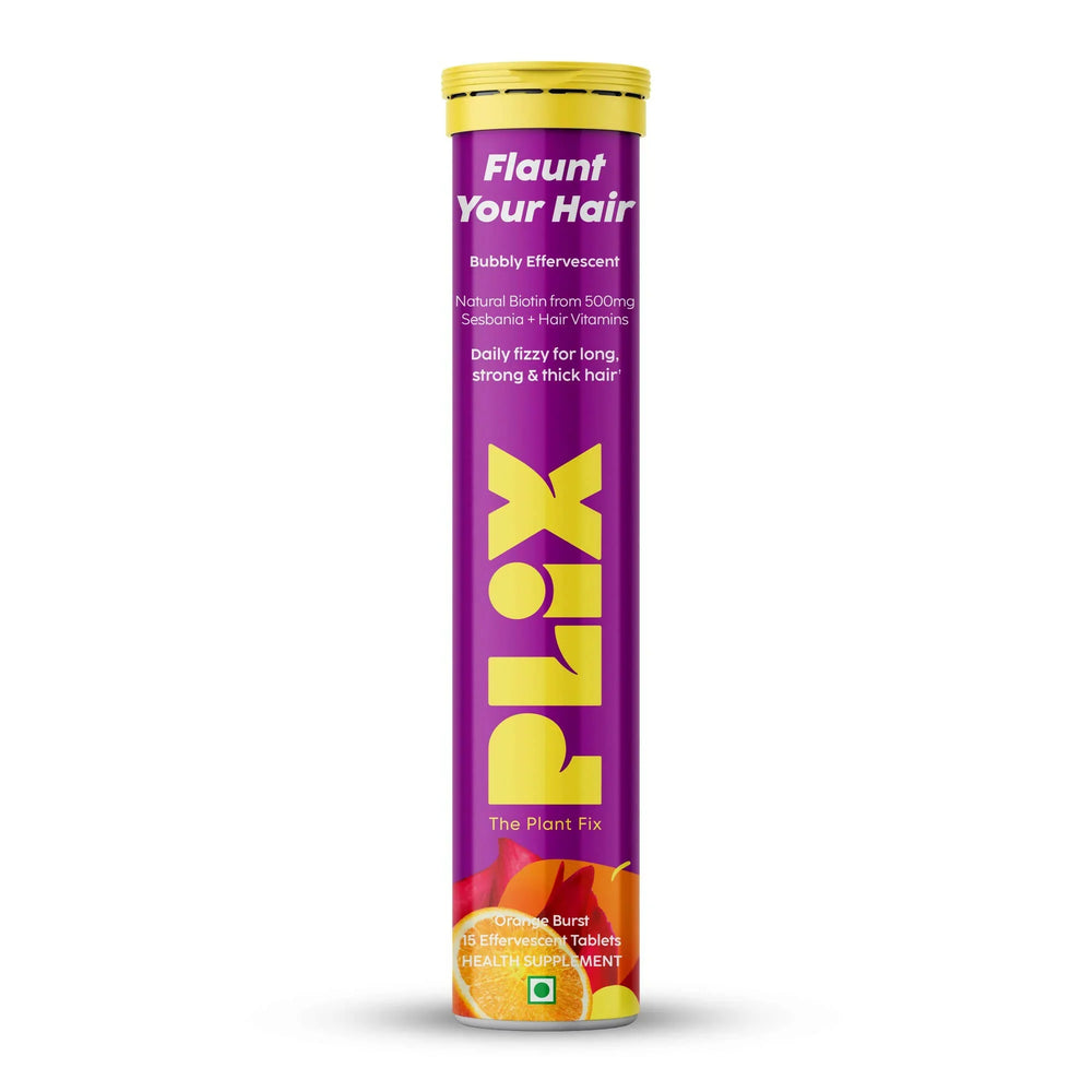 Plix Flaunt your hair Orange Burst 15 Effervescent Tablets