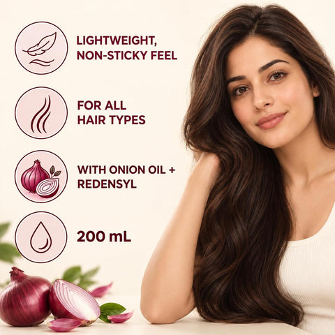 MAMAEARTH Hair Treatment & Oil with Onion Oil & Redensyl - 200ml