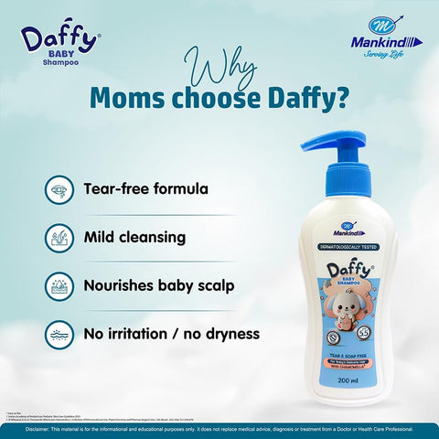 Mankind Daffy Baby Shampoo - Chamomilla & Glycerin - 200 ml