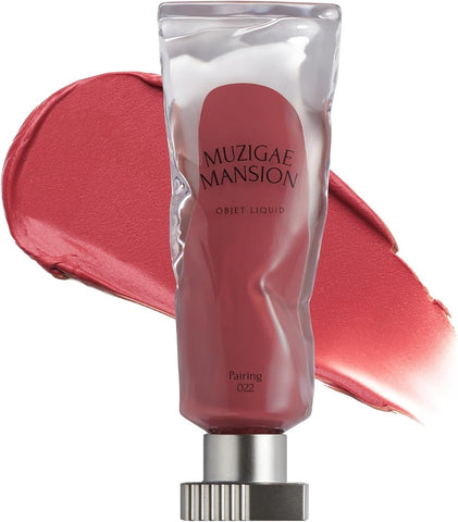 MUZIGAE Objet Lip Stain - Velvety Matte Liquid, Waterproof Finish, 6ml