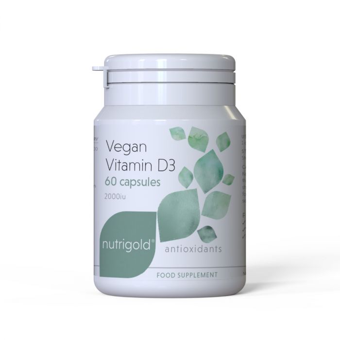 Nutrigold Vegan Vitamin D3 2000iu x 60 Capsules