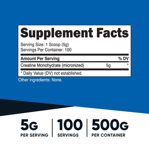 Nutricost Creapure Creatine Monohydrate 500 Grams