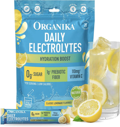 Organika Electrolytes - Classic Lemonade Powder Sachets, 20 x 3.5g