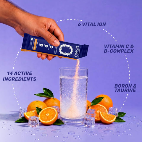 OSMO Electrolyte Sachets - Zero Sugar, Valencia Orange Flavour, 180g, 30 Servings