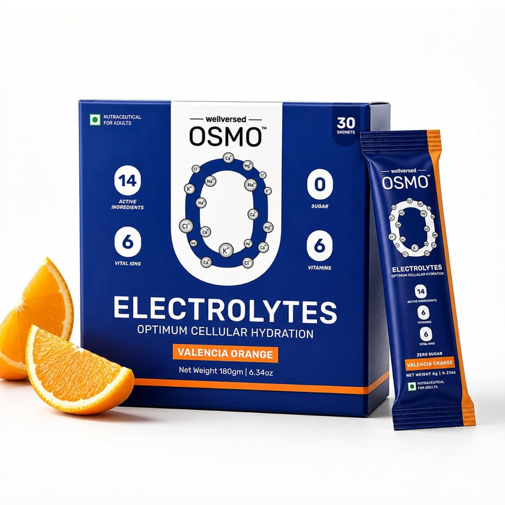 OSMO Electrolyte Sachets - Zero Sugar, Valencia Orange Flavour, 180g, 30 Servings