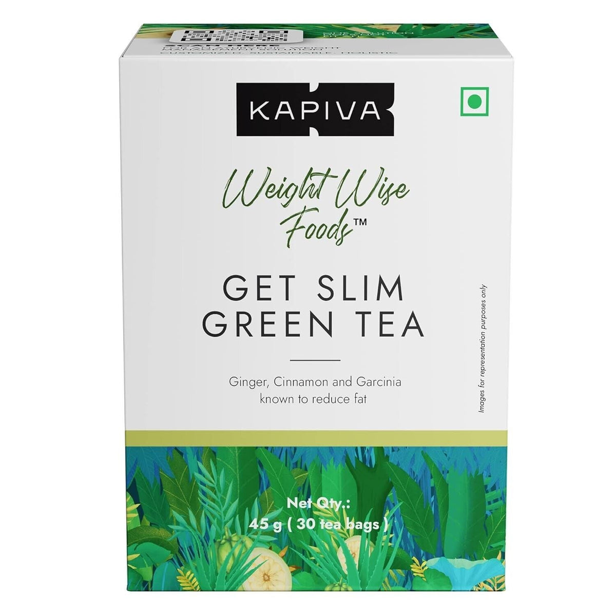 Kapiva Get Slim Tea (45gms) | Lemongrass flavored + Natural Metabolism Booster For Healthy Weight Care