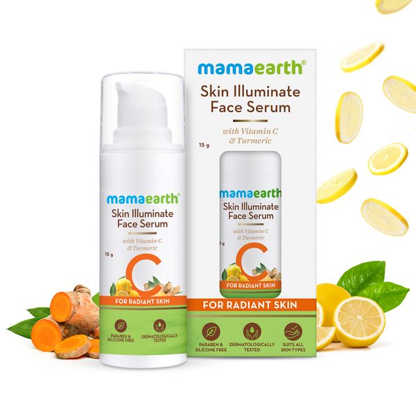 Mamaearth Skin Illuminate Face Serum for Radiant Skin with Vitamin C & Turmeric 15g