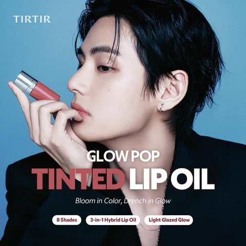 TIRTIR Glow Pop Tinted Lip Oil - Honey Pomelo, Hydrating 0.15 Oz