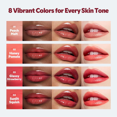TIRTIR Glow Pop Tinted Lip Oil - Honey Pomelo, Hydrating 0.15 Oz