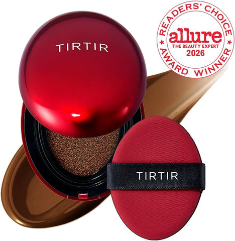 TIRTIR Mask Fit Red Cushion Foundation - Semi-Matte, Long-Lasting - 47N Ebony, 18g