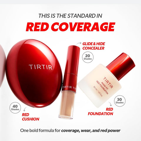 TIRTIR Mask Fit Red Foundation - Long-Lasting, Hydrating, Pore-Blurring - 1.01 Fl Oz (#51N Fudge)