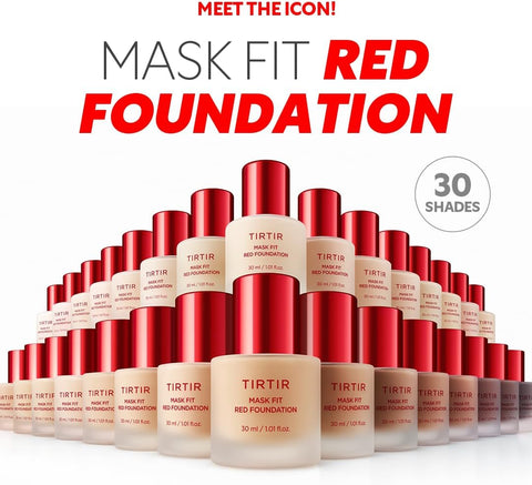TIRTIR Mask Fit Red Foundation - Satin Finish, Long-Lasting, Hydrating - 1.01 Fl Oz