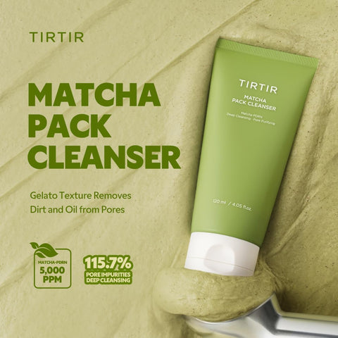 TIRTIR Matcha PDRN 2-in-1 Face Cleanser - Exfoliating, 110g