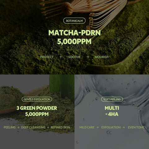 TIRTIR Matcha PDRN 2-in-1 Face Cleanser - Exfoliating, 110g