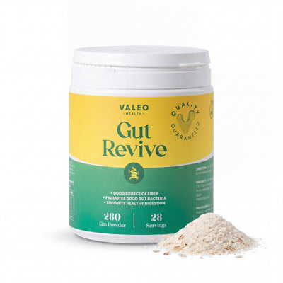Valeo Gut Revive | Gut Cleanse for Women & Men | Prebiotics, Probiotics & Fiber for Digestive Health - 280g Powder