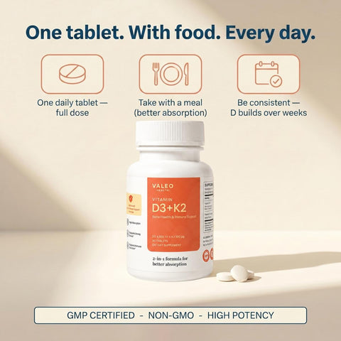 Valeo Vitamin D3 + K2 - 90 tablets