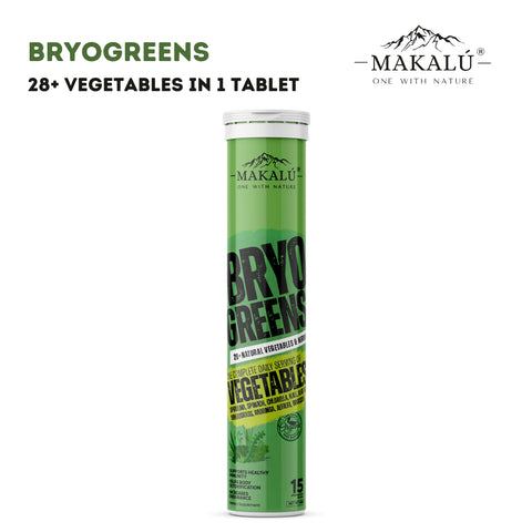Makalu Daily Green with Goodness of 28+ Veggies & herbs, 15 Effervescent Tabs