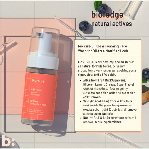 Biocule Oil Clear Foaming Face Wash : BHA + AHA 100ml