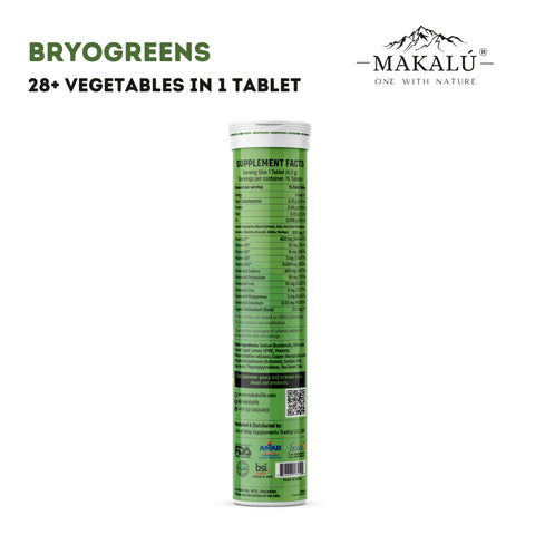 Makalu Daily Green with Goodness of 28+ Veggies & herbs, 15 Effervescent Tabs